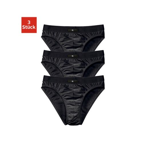 Slip H.I.S, Herren, Gr. S, schwarz, Jersey, Obermaterial: 95% Baumwolle, 5% Elasthan, unifarben, körpernah, Unterhosen, mit H.I.S Logo vorn