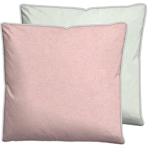 Kissenbezug BIBERNA Gr. 1, rosa (rosé, grau), B:80cm L:80cm, Baumwolle, 100% Baumwolle, Kissenbezüge