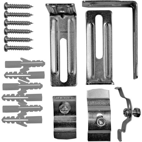 Flächenvorhangschiene LIEDECO Gr. 3, grau (aluminiumfarben), L:260cm Ø:2,8cm, Aluminium, Sichtschutzbefestigungen, 3-läufig im Fixmaß, inklusive Paneelwagen