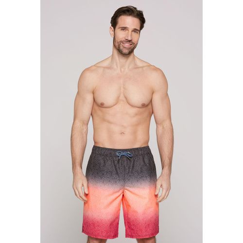 Badeshorts CAMP DAVID, Herren, Gr. XXXL, Normalgrößen, schwarz (schwarz, rot), Polyamid, Polyester, Elasthan, Badehosen, mit Einschubtaschen