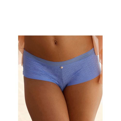 Panty LASCANA, Damen, Gr. 36/38, blau, Spitze, Obermaterial: 81% Polyamid, 19% Elasthan, Unterhosen, aus Spitze in moderner Optik mit extraflachen Kanten