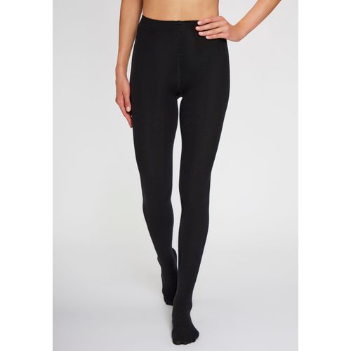 Strickstrumpfhose LAVANA, Damen, Gr. 32/34, schwarz, Obermaterial: 70% Baumwolle, 28% Polyamid, 2% Elasthan, unifarben, elastisch, Strumpfhosen, Thermosan, fein gestrickt und wärmend