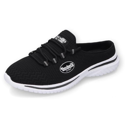 Clog DOCKERS BY GERLI, Damen, Gr. 41, schwarz, Textil, sportlich, Schuhe, Sabot, Slides, Freizeitschuh, Sneaker zum Schlupfen