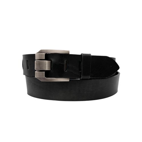 Ledergürtel ANNAMATONI, Damen, Gr. 85, schwarz, Rindsleder, unifarben, casual, Gürtel, in rustikaler Optik