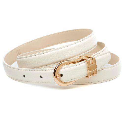 Ledergürtel ANTHONI CROWN, Damen, Gr. 80, weiß, Leder, unifarben, Gürtel Ledergürtel, Stilvoller Ledergürtel mit leichter Oberflächennarbung
