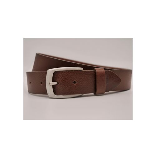 Ledergürtel ANNAMATONI, Damen, Gr. 100, braun, Rindsleder, casual, Gürtel, mit silbener Schließe