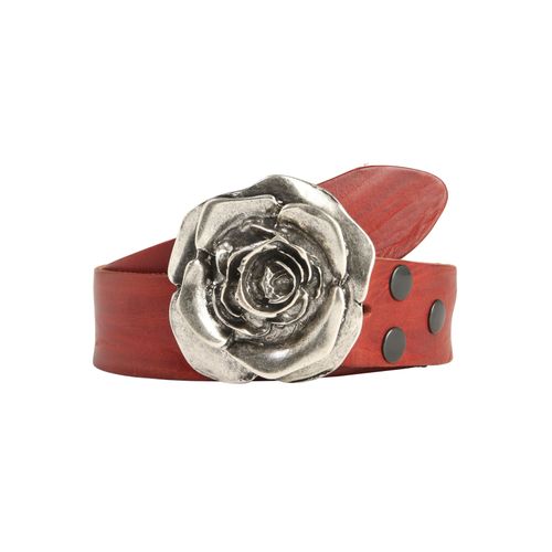 Ledergürtel, Damen, Gr. 115, rot, Leder, RETTUNGSRING BY SHOWROOM 019, unifarben, casual,modisch, Gürtel, mit austauschbarer Schließe »Rose«