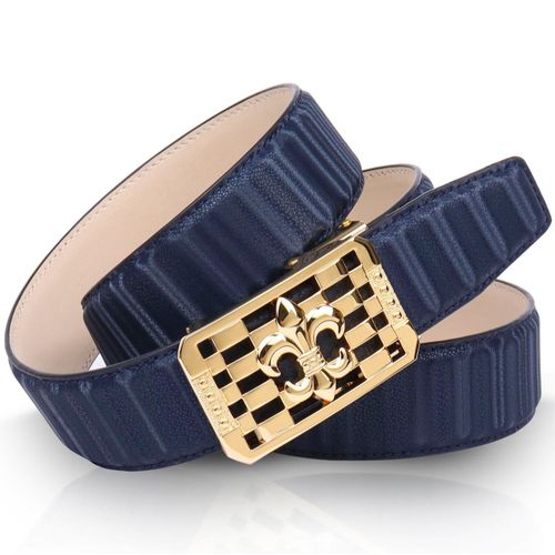 Ledergürtel ANTHONI CROWN, Damen, Gr. 75, blau (dunkelblau), Leder, unifarben, Gürtel