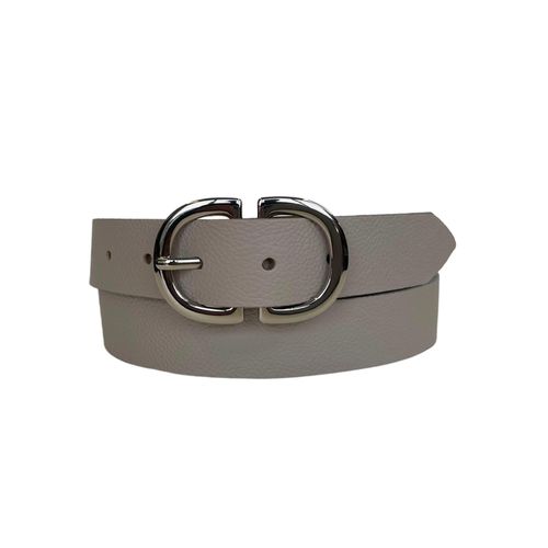 Ledergürtel ANNAMATONI, Damen, Gr. 100, grau (taupe), Leder, elegant,feminin,klassisch, Gürtel
