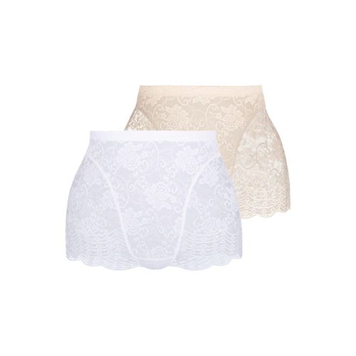 Panty SASSA, Damen, Gr. 105, weiß (weiß, natur), Spitze, Obermaterial: 89% Polyamid, 11% Elasthan, unifarben, normal, Unterhosen, mit Spitzeneinsatz