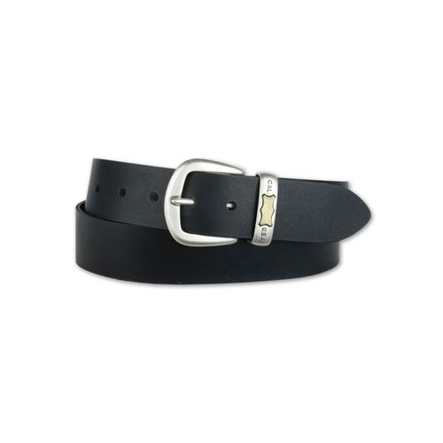 Ledergürtel BERND GÖTZ, Damen, Gr. 115, schwarz, Leder, unifarben, casual,modisch, Gürtel, mit metallisch gelabeltem Western Branding