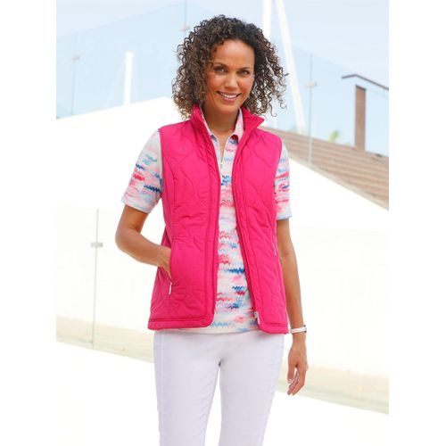 Steppweste CASUAL LOOKS, Damen, Gr. 44, pink (fuchsia), 100% Polyester, Wattierung:100% Polyester, unifarben, Westen
