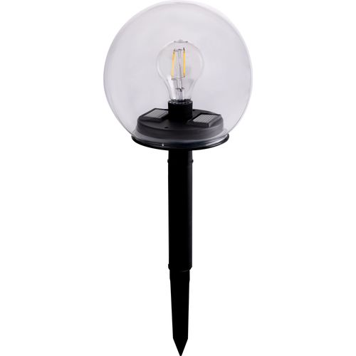 Grundig Solar Gartenleuchte - Solarbetriebene Außenleuchte - Glaskugel - Ø 18cm - Filament LED Lampe