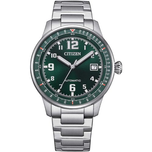 Chronograph Citizen Versilbert/Stahl Mit Schraube Kollektion Meccanico Aviator - mann