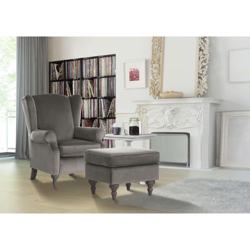 Hocker GUTMANN FACTORY, braun (braun, grau, beige, anthrazit), B:55cm H:44cm, 100% Polyester, Hocker