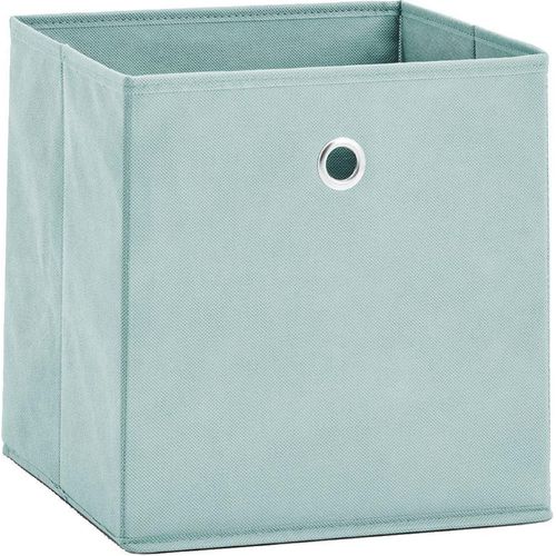 Aufbewahrungsbox ZELLER PRESENT, grün, B:28cm H:28cm T:28cm, Vlies, Aufbewahrungsboxen, faltbar und schnell verstaut