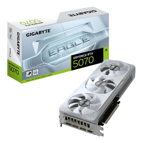GIGABYTE Grafikkarte "GeForce RTX 5070 EAGLE OC ICE SFF 12G Grafikkarte - 12GB GDDR7, 192 Bi", eh13, Grafikkarten
