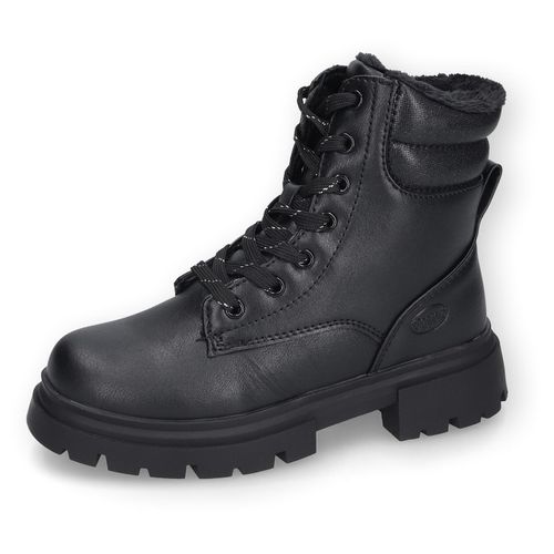 Schnürstiefel DOCKERS BY GERLI, Kinder, Gr. 41, schwarz, Lederimitat, modisch, Schuhe, Chunky Stiefel, Biker Boots Plateauboots mit Plateausohle