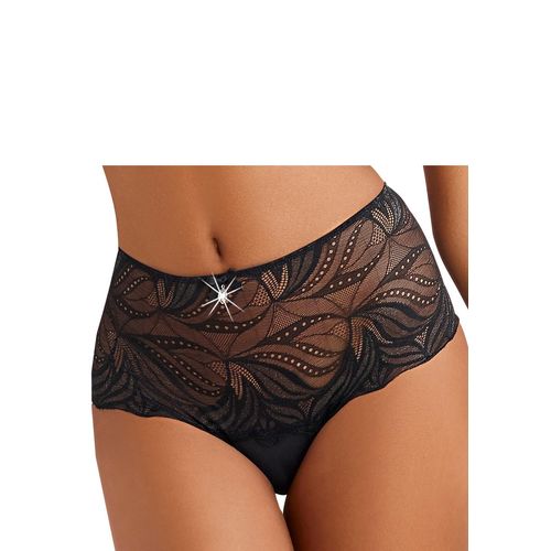 Slip NUANCE, Damen, Gr. 36/38, schwarz, Spitze, Obermaterial: 90% Polyamid, 10% Elasthan, körpernah, Unterhosen, aus schöner Spitze mit hohem Bund
