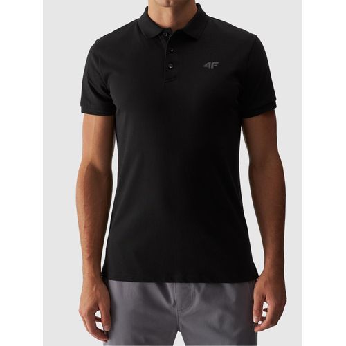 Poloshirt 4F, Herren, Gr. XXXL, schwarz (deep schwarz), Obermaterial: 100% Baumwolle, sportlich, Kurzarm, Shirts