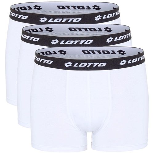 Boxershorts LOTTO, Herren, Gr. XXL (60/62), weiß (hellweiß), 95% Baumwolle, 5% Elasthan, unifarben, Unterhosen, - in vorteilhaftem Sparpack