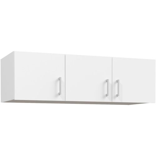 Schrankaufsatz FORTE, weiß, B:133,2cm H:38,1cm T:54,2cm, Möbelaufsätze, Schrankaufsatz, Schrankaufsatz, Stauraum, 3 Türen,Raumnutzung