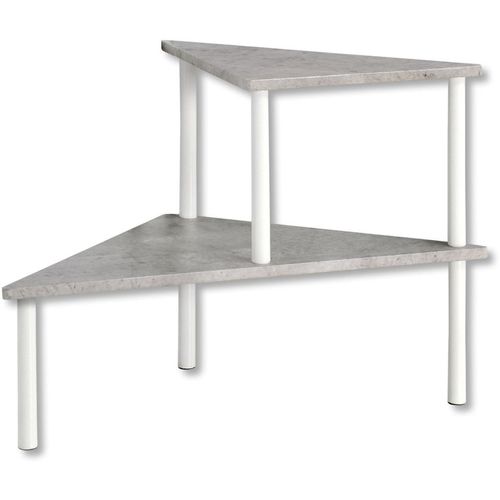 Ablageregal KESPER, grau (weiß, grau), Regale, Küchen-Regal Eckregal
