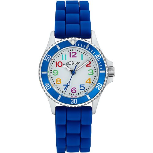 Quarzuhr S.OLIVER, blau, Armbanduhren, Kinder, Armbanduhr, Kinderuhr, Mädchen, Silikonarmband, Geschenkidee