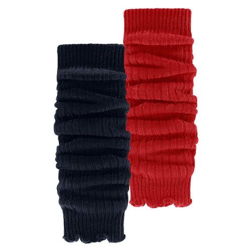 Beinstulpen LAVANA, Damen, rot (hellmarine, rot), Strick, Wolle, casual, Stulpen, und Armstulpen