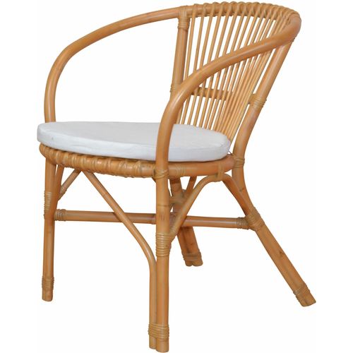 Rattanstuhl HOME AFFAIRE, gelb (honigfarben), B:60cm H:75cm T:65cm, Rattan, Stühle, handgeflochten, Sitztiefe ca. 50 cm