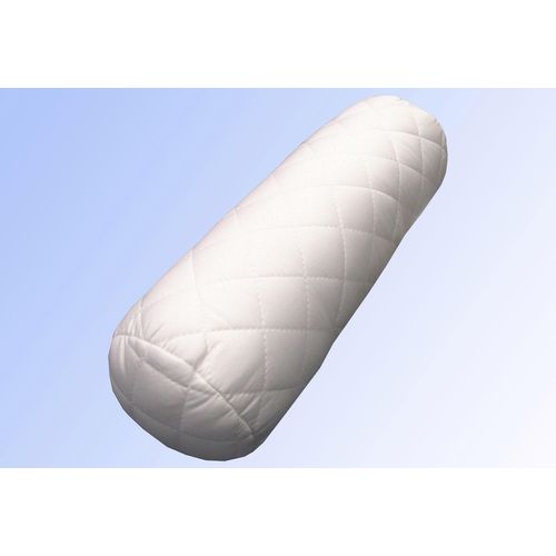 Nackenrolle DREAMS, weiß, B:40cm L:15cm Ø:15cm, Baumwolle, Polyester, Funktionskissen, individuell regulierbare Füllung durch Reißverschluss im Bezug