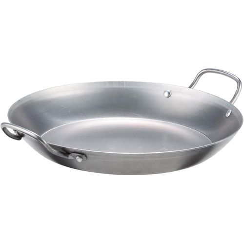 Paellapfanne GSW "Lyoner", silber (silberfarben), Ø:34cm, Pfannen, Bratpfanne Eisenpfanne Paellapfanne, Induktion