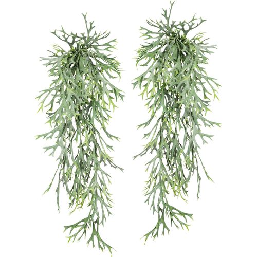 Kunstranke CREATIV GREEN "Geweihfarnhänger", grün, B:15cm H:75cm, Kunststoff, Kunstpflanzen, 2er Set