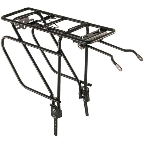 Fahrrad-Gepäckträger POINT, schwarz, Gepäckträger, B/H/L: 13,5cm x 45cm x 415cm, Aluminium, 3-fach Strebe, abgesenkte Taschenbügel, B:13,5cm H:45cm L:415cm