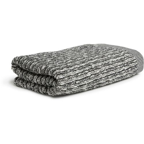 Handtuch MÖVE, schwarz (natur, schwarz), B:50cm L:100cm, Walkfrottier, Obermaterial: 85% Baumwolle, 10% Viskose, 5% Leinen, Handtücher (Packung)