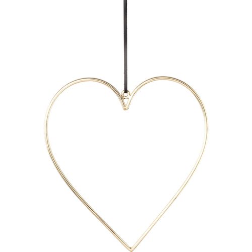 Dekohänger CREATIV DECO, gold (goldfarben), B:13,00cm H:13,00cm, Aluminium, Dekohänger, mit hochwertigem Lederband