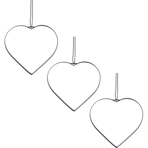 Dekohänger CREATIV DECO, schwarz, B:30,00cm H:30,00cm, Metall, Dekohänger, mit hochwertigem Lederband