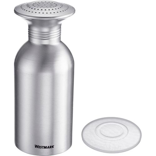 Salzstreuer WESTMARK "Omega", silber (silberfarben), B:8,2cm H:20,0cm, Gewürzstreuer, aus Aluminium, mit Deckel, 650 ml