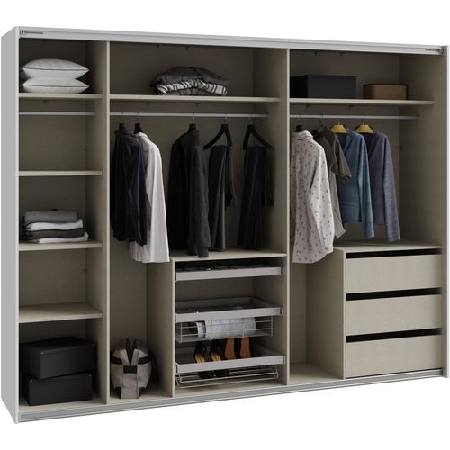 Kleiderstange FORTE, grau (alufarbig), B:47,6cm H:2,5cm T:1,5cm, Metall, Kleiderstangen