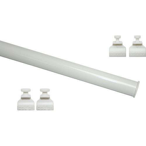 Beschwerungsgewicht GARDINIA "Unterprofil zum Klipsen" Gr. 1, weiß, L:60cm, Aluminium, Beschwerungsgewichte, Serie Flächenvorhang-Technik Atlanta 3-läufig