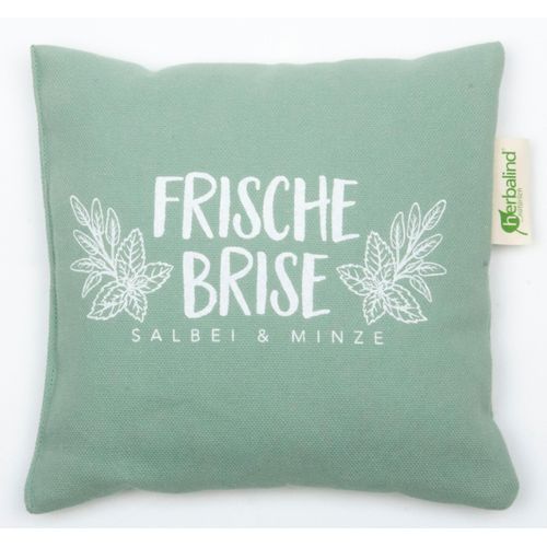 Kräuterkissen HERBALIND "5052 Kräuterkissen FRISCHE BRISE", grün (grün, weiß), B:20cm H:4cm L:20cm, Baumwolle, Funktionskissen