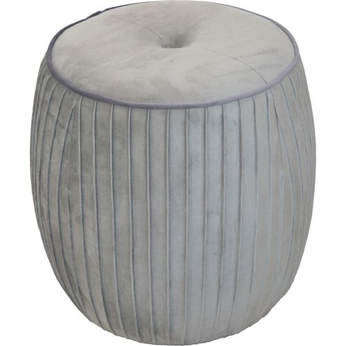 Hocker HOME AFFAIRE, grau, B:46cm H:47cm T:46cm, Samtbezug 100% Polyester, Hocker