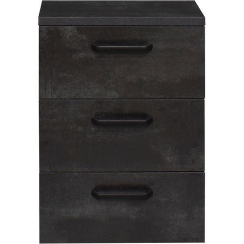 Mehrzweckschrank MÄUSBACHER, schwarz (schwarzstahl), B:50cm H:73cm T:35cm, Holzwerkstoff, Schränke