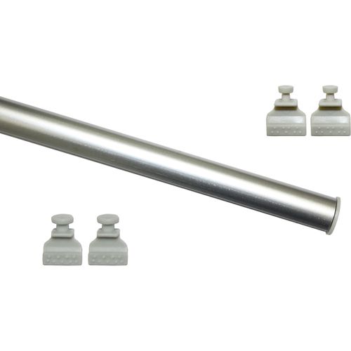 Beschwerungsgewicht GARDINIA "Unterprofil zum Klipsen" Gr. 1, silber (silberfarben), L:60cm, Aluminium, Beschwerungsgewichte, Serie Flächenvorhang-Technik Atlanta 3-läufig