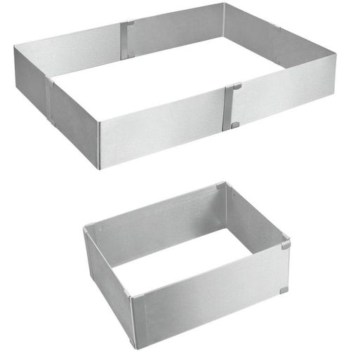 Backrahmen METALTEX, grau (edelstahl), B:17cm H:8,5cm L:22cm Ø:22cm, Edelstahl, Speiseringe, verstellbar