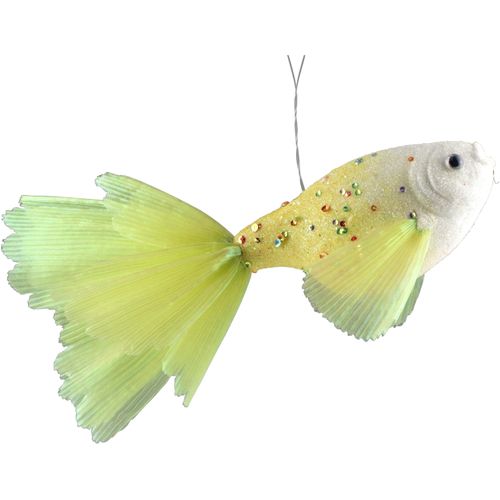 Dekofigur AM DESIGN "Styropor-Fisch", gelb, B:15cm, Styropor, Dekofiguren, handgefertigt