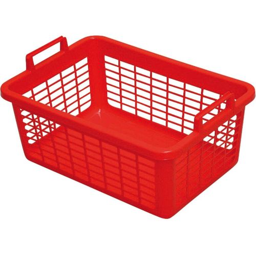 Wäschekorb LOCKWEILER, rot, B:55cm H:30cm T:88cm, Kunststoff, Wäschesammler, Kunststoff, 80 Liter