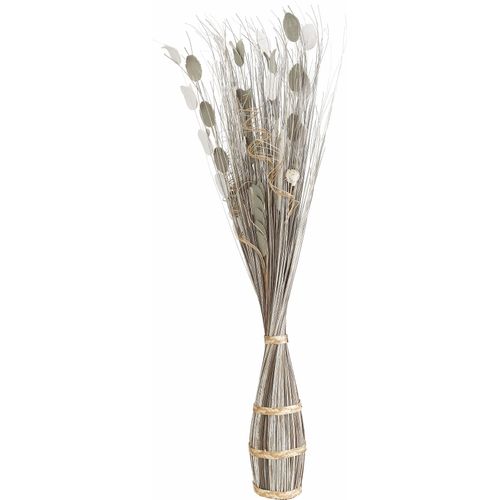 Kunstpflanze LOCKER, grau, H:100cm Ø:10cm, Kunststoff, Natur, Kunstpflanzen