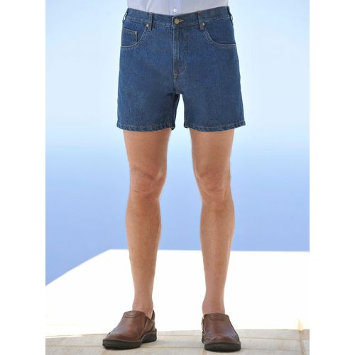 Jeansshorts CATAMARAN, Herren, Gr. 52, Normalgrößen, blau (blau, stone, washed), 100% Baumwolle, unifarben, kurz, Jeans
