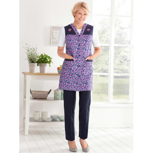 Kochschürze CLASSIC BASICS, Damen, Gr. 46, rosa (fuchsia, bedruckt), Baumwollmischung, Polyester, Polyester, Schürzen